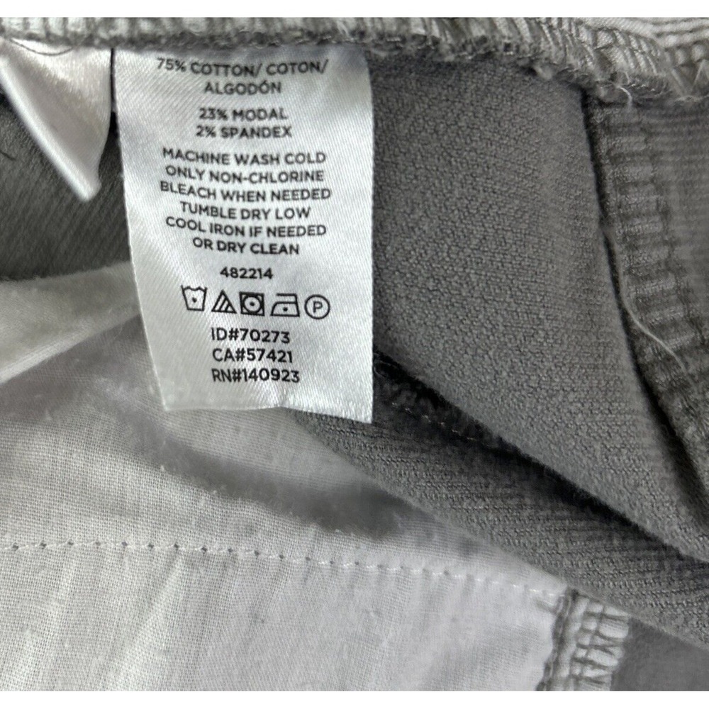 LOFT Womens 6 Gray Corduroy Curvy Skinny Stretch Pants Career Boho College Y2K - Picture 13 of 13